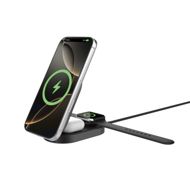 Logotrade promotional product image of: Quantum ultra-fast 3-in-1 25W Foldable Wireless Charger