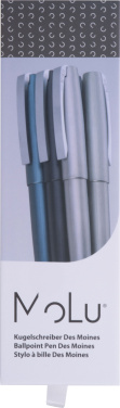 Logo trade advertising product photo of: Metal ballpoint pen Des Moines MoLu