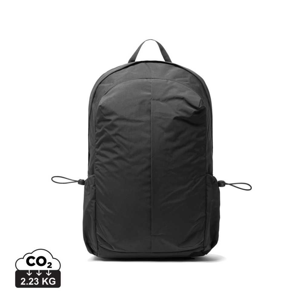 Logo trade promotional merchandise picture of: KENTO URBAN RCS recycled nylon 15.6 inch Backpack with front