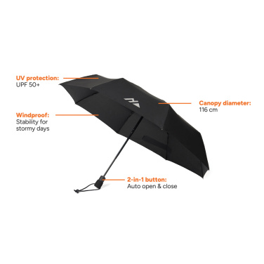 Logo trade promotional products picture of: Nordic Drift Trail 23" AWARE™ RPET Auto open Close UPF 50+ p