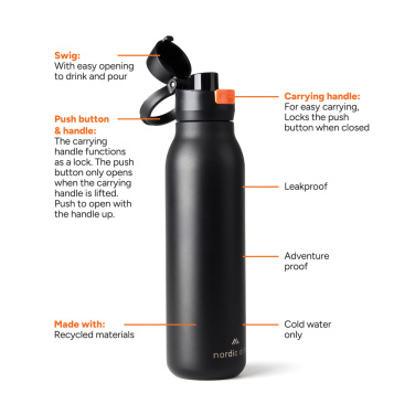 Logotrade promotional item image of: Nordic Drift Trail RCS Single Wall Water Bottle 750ml