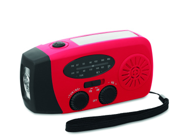 Logo trade business gifts image of: Portable radio SOS with LED torch