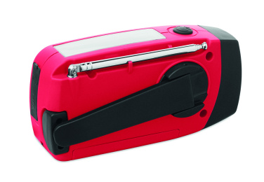 Logo trade advertising products image of: Portable radio SOS with LED torch