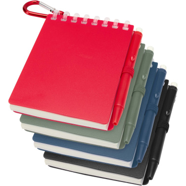 Logo trade promotional merchandise photo of: Lig Mini recycled outdoor soft cover notebook and ballpoint pen set (black ink)