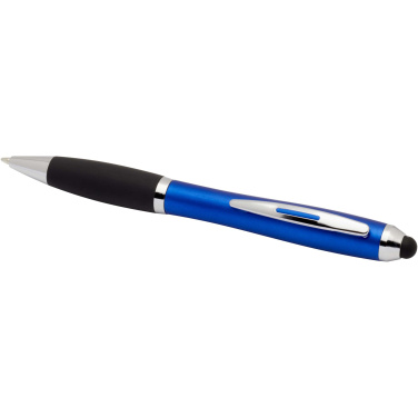 Logo trade business gifts image of: Nash RCS recycled plastic stylus ballpoint pen (blue ink)