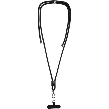 Logo trade advertising products image of: Vega adjustable recycled smartphone lanyard