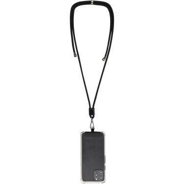 Logo trade corporate gift photo of: Vega adjustable recycled smartphone lanyard