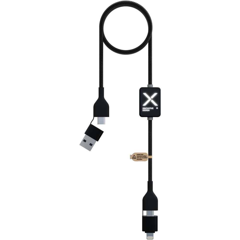Logo trade advertising products image of: SCX.design C32 60W switch charging cable with light-up logo