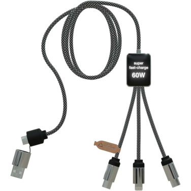 Logo trade promotional items picture of: SCX.design C33 60W Type-C charging cable with dual light-up logo