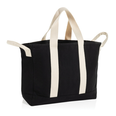 Logo trade promotional giveaway photo of: BEAU AWARE™ Beach bag 400gsm recycled canvas, with side hand