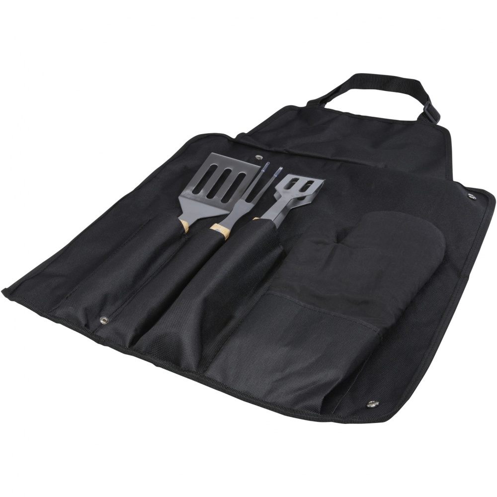 Logotrade ärikingituse foto: Gril 3-osaline BBQ tööriistade komplekt ja kinnas 