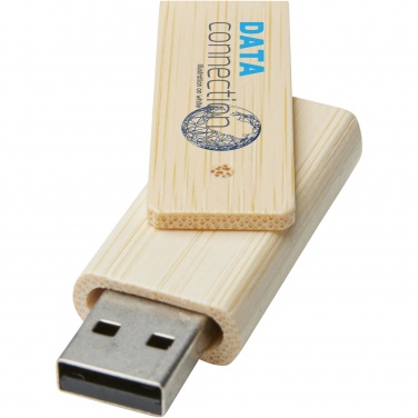 Logo trade reklaamkingi pilt: Pöörake 4 GB bambusest USB-mälupulka