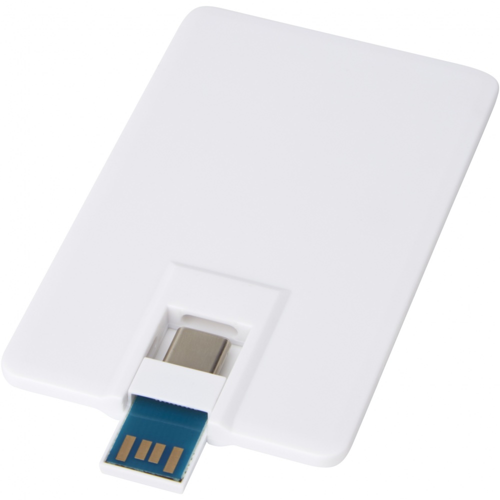 Logo trade reklaamkingi pilt: Duo õhuke 64 GB USB-draiv koos Type-C ja USB-A 3.0-ga