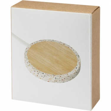 Logotrade meened pilt: Terrazzo 10W juhtmevaba bambusest laadimisalus
