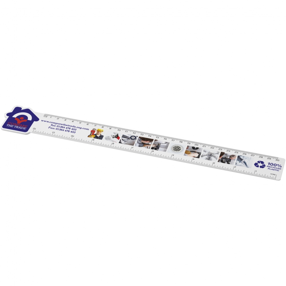 Logo trade firmakingi pilt: Tait 30cm majakujuline taaskasutatud plastikust joonlaud