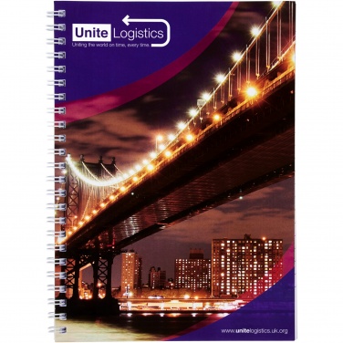 Logo trade reklaamkingid foto: Desk-Mate® A4 spiraalköites trükitud tagakaanega