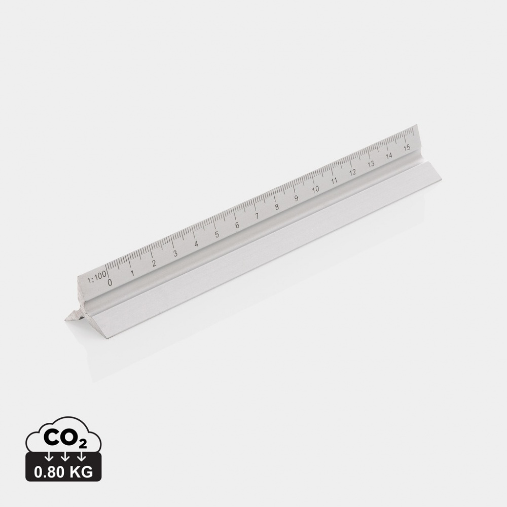 Logotrade reklaamkingid pilt: 15 cm. Alumiiniumist kolmnurkne joonlaud