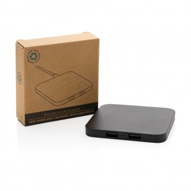 Logotrade firmakingid pilt: RCS taaskasutatud plastist 10 W juhtmeta laadija USB-portidega