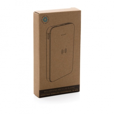 Logo trade ärikingitused foto: RCS taaskasutatud plastist 5000 mAh 5W juhtmevaba akupank