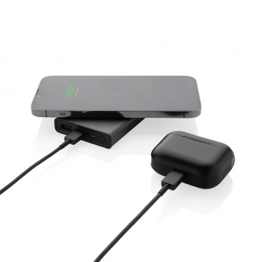 Logotrade firmakingituse foto: Terra RCS taaskasutatud alumiiniumist 5000 mAh akupank 5W juhtmevaba