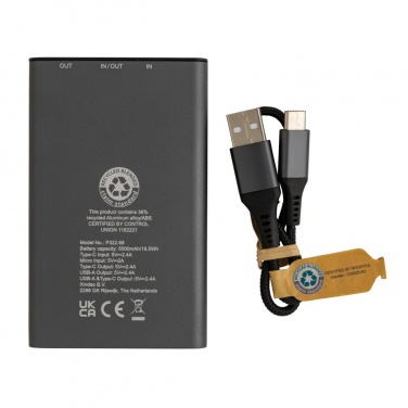 Logotrade meene foto: Terra RCS taaskasutatud alumiiniumist akupank 5000 mAh