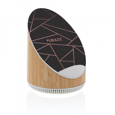 Logotrade firmakingitused pilt: Ovate bambusest 5W kõlar koos 15W juhtmevaba laadijaga