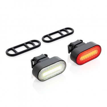 Logotrade reklaamkingid pilt: Lumino RCS taaskasutatud plastikust USB-taaslaetav rattatulede komplekt
