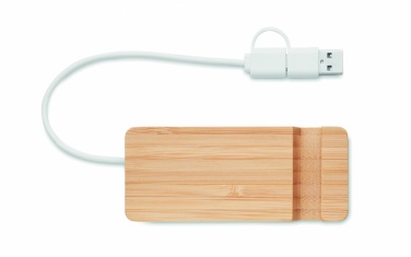 Logo trade ärikingituse pilt: Bambusest USB 4 pordiga jaotur