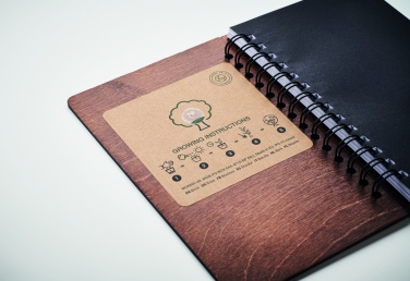 Logotrade ärikingitused pilt: A5 kasepuidust märkmik GROWBOOK™