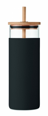 Logotrade reklaamtooted pilt: 450 ml bambusest kaane ja kõrrega joogitops
