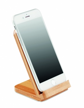 Logotrade firmakingitused pilt: Bambusest juhtmevaba laadimisalus 5W WIRESTAND