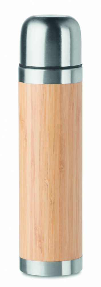 Logotrade reklaamkingituse foto: Topeltseintega bambusest termos 400ml CHAN BAMBOO