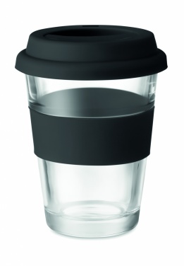 Logotrade meened pilt: Klaasist joogitops kaanega 350 ml