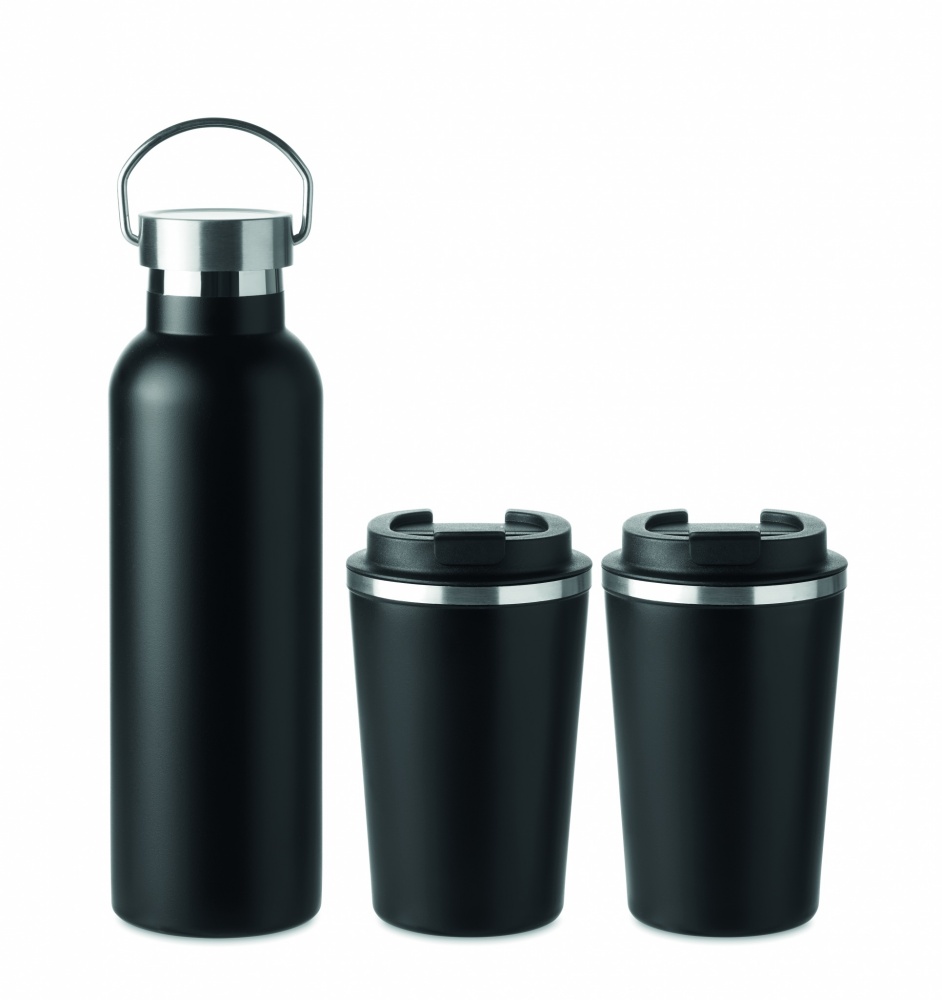 Logotrade reklaamtoote foto: Roostevabast terasest termoskruusi komplekt