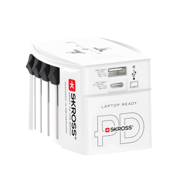 Logo trade meened foto: SKROSS World Travel Adapter MUV 65W PD USB C kaabliga