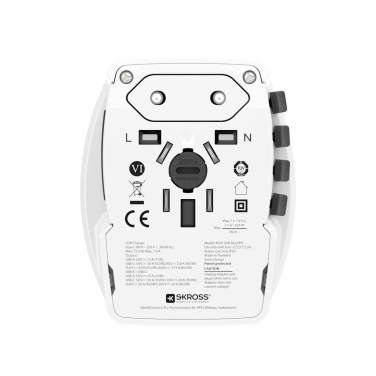 Logotrade firmakingituse foto: SKROSS World Travel Adapter MUV 65W PD USB C kaabliga