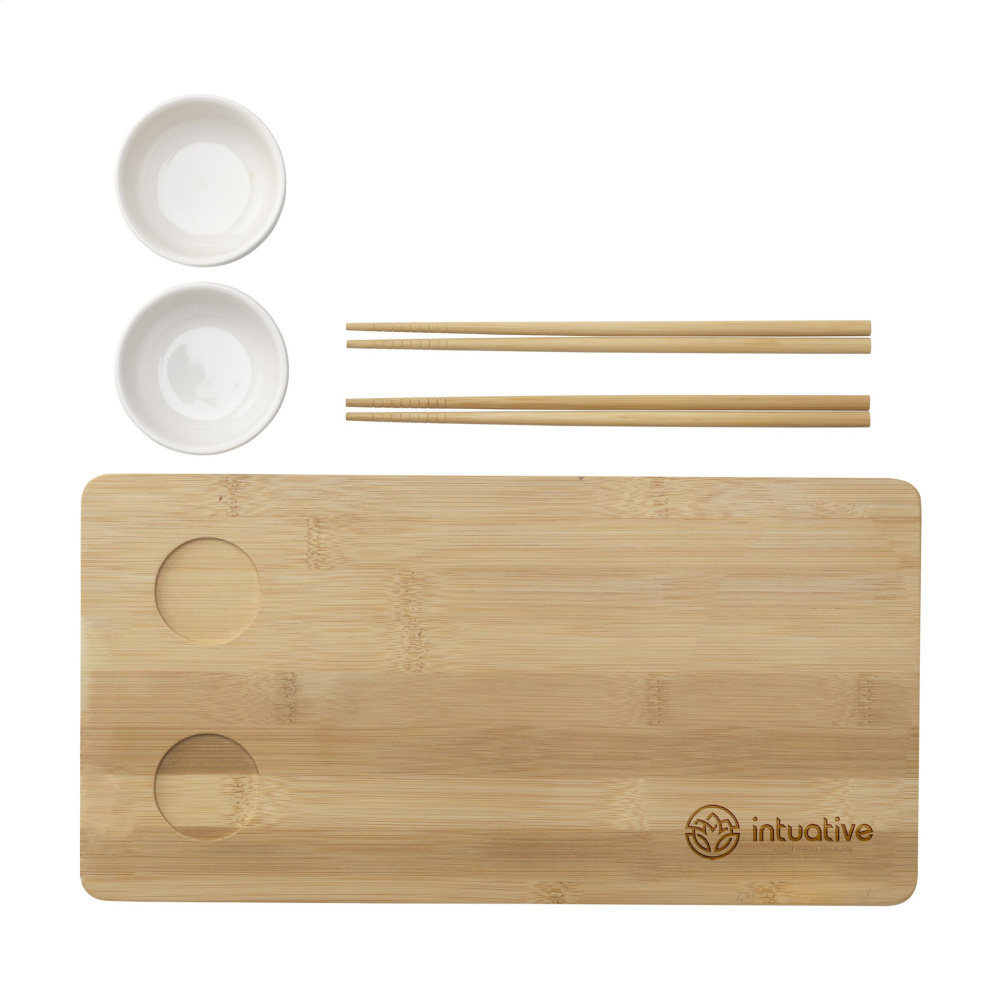Logotrade firmakingitused pilt: Temaki Bamboo Sushi Tray kinkekomplekt