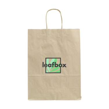 Logotrade reklaamtoote foto: Leaf It Bag Lai taaskasutatud rohupaber (90 g/m²) M