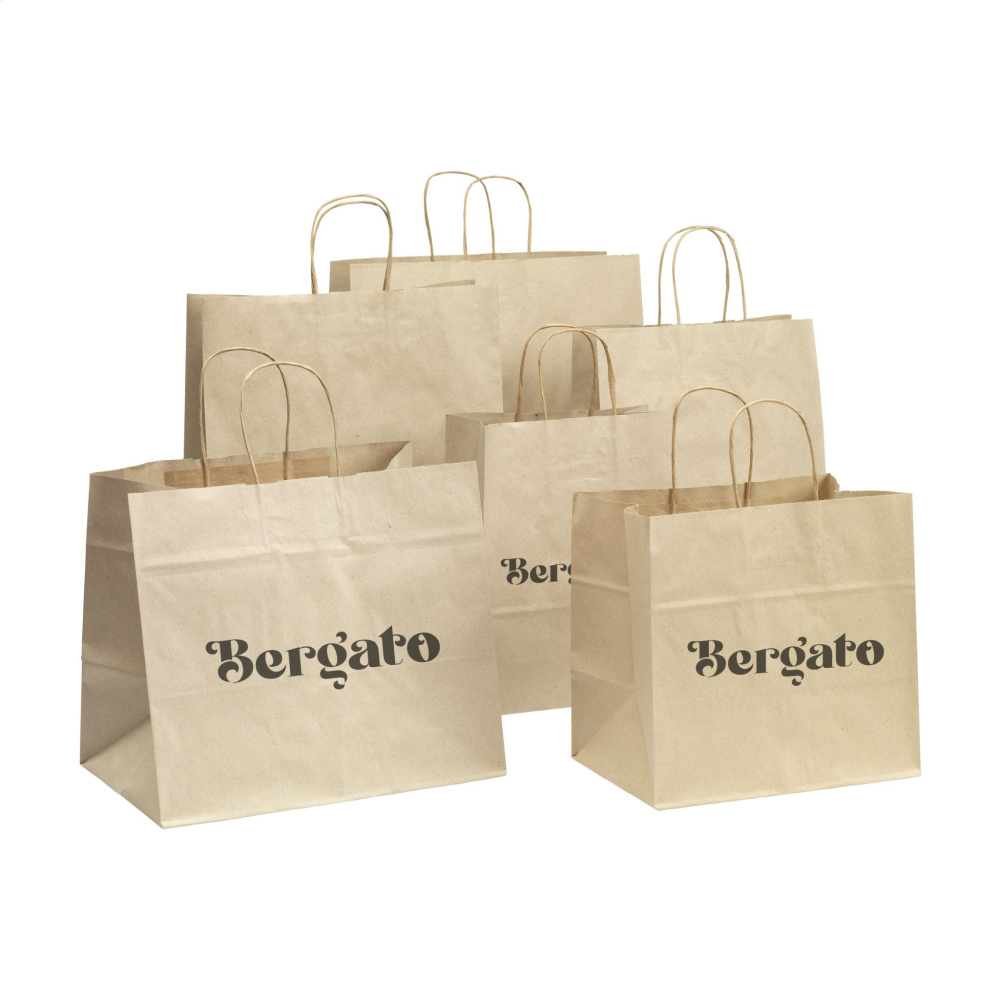 Logotrade ärikingituse foto: Leaf It Bag Lai taaskasutatud rohupaber (90 g/m²) L