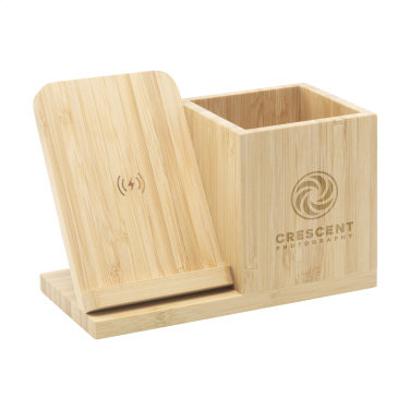 Logotrade reklaamkingid pilt: Bamboo Boss 15W laadija/pliiatsihoidja