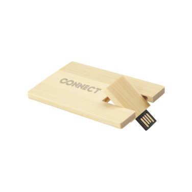 Logo trade reklaamkingituse pilt: Krediitkaart USB Bamboo 16 GB