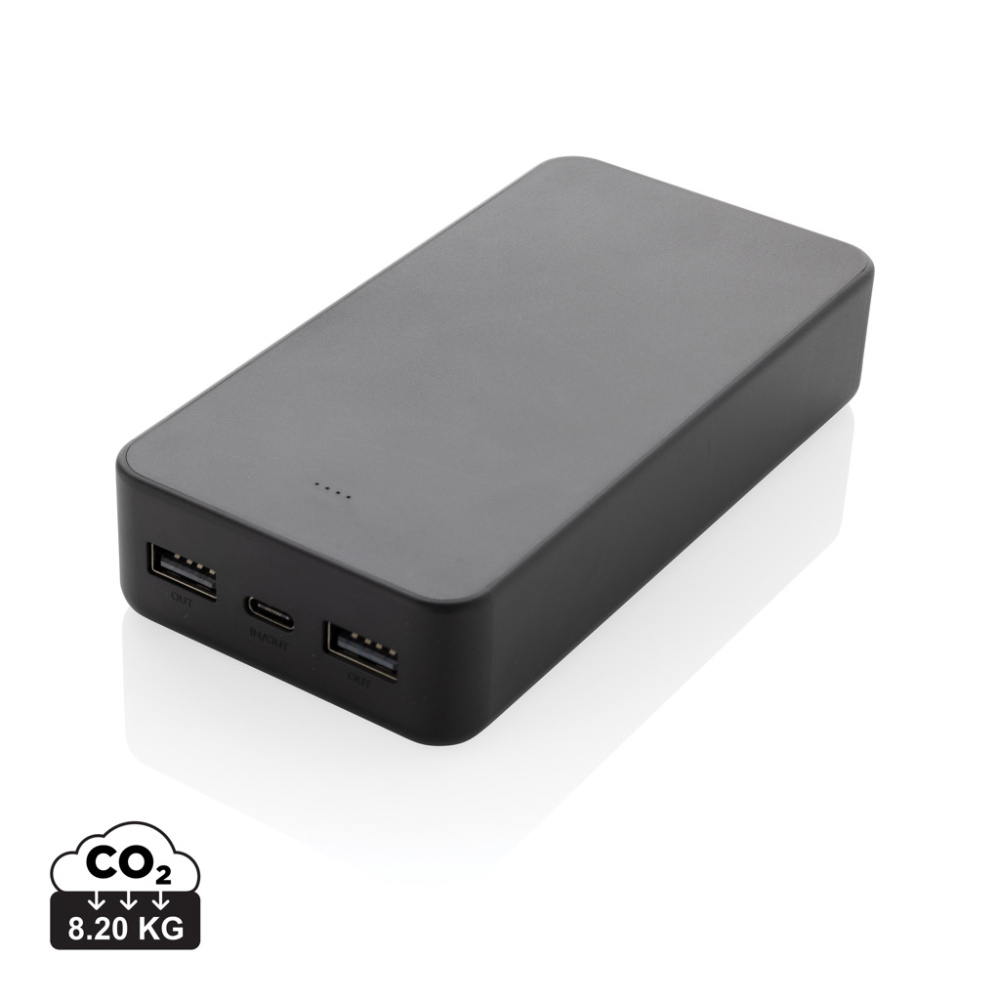 Logo trade reklaamkingitused foto: Boostcore RCS taaskasutatud plastist akupank 20 000 mAh USB C