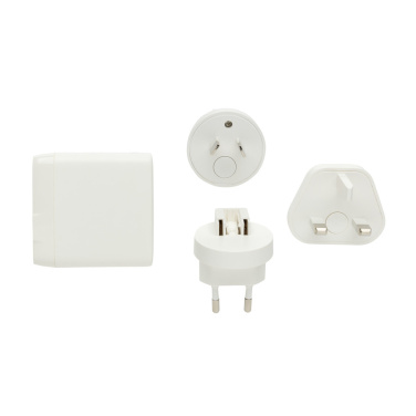 Logo trade ärikingitused foto: TravelCharge Pro RCS plastikust reisilaadija USB C-ga