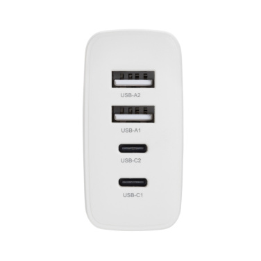Logo trade reklaamkingi pilt: TravelCharge Pro RCS plastikust reisilaadija USB C-ga