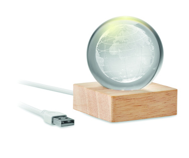 Logotrade meened pilt: LED-klaasist kera Globe