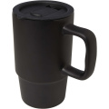 Carter 450 ml keraamiline kruus kaanega, Ühtlane must