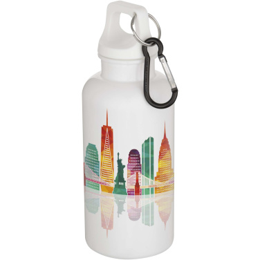 Logo trade reklaamtooted foto: Oregoni 400 ml RCS taaskasutatud plastist veepudel karabiiniga