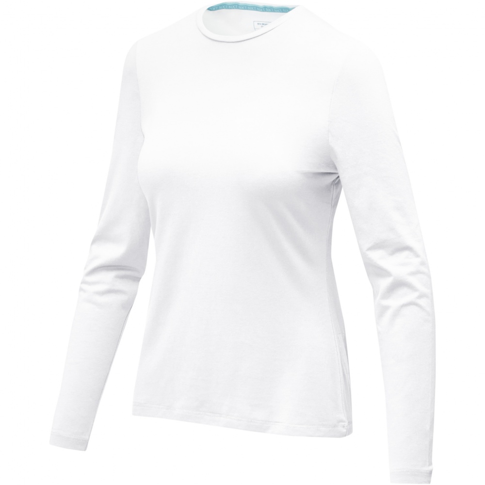 Logo trade mainostuote kuva: Ponoka long sleeve women's organic t-shirt