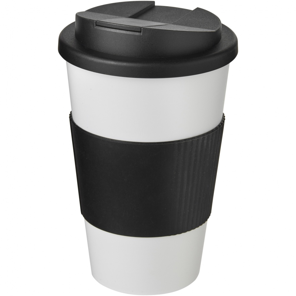 Logo trade mainostuote kuva: Americano® 350 ml muki, läikyttämätön kansi, grippi