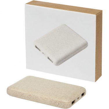 Logotrade mainostuote tuotekuva: Asama-varavirtalähde, 5 000 mAh, vehnänolkea
